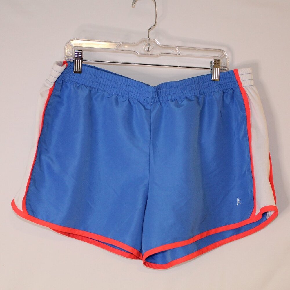 Danskin blue orange & white activewear‎ unlined running shorts - worn once XXL